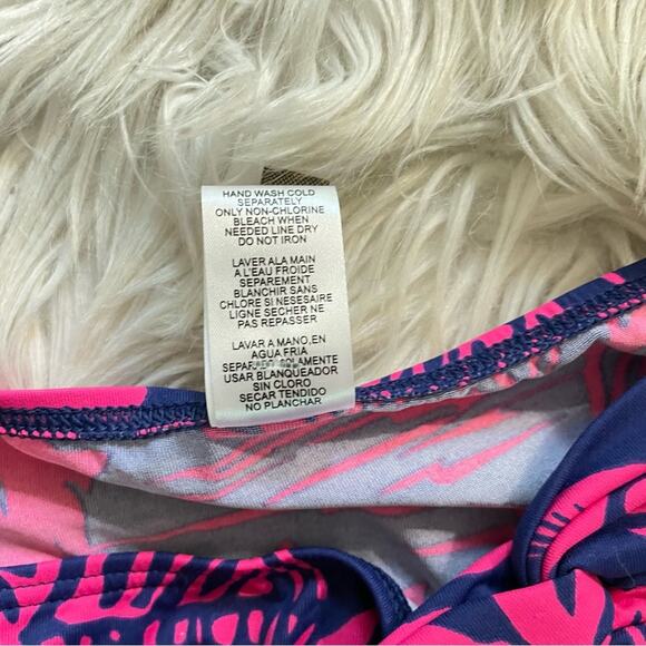Tommy Bahama Sugar Shack Pink Blue Twist Front hipster bikini swim bottoms S new - Picture 8 of 9